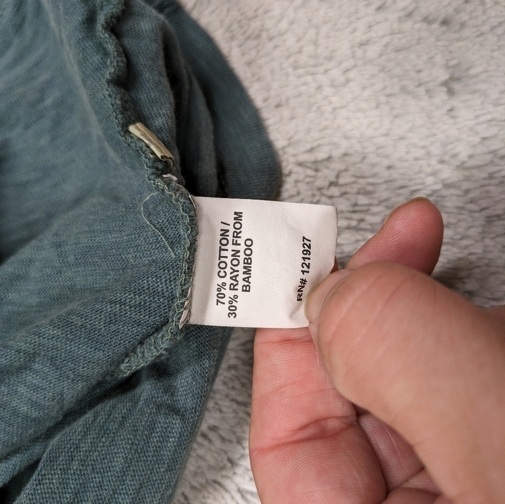 Johnnie-O T-Shirt Men's L Green Avocado Cotton Bamboo V-Neck Short Sleeve - Picture 7 of 8